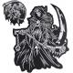 Sustainable 25.4cm Height Grim Reaper Patch Iron On Funny Biker Patches