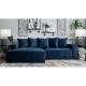 Velvet Upholstery Navy Color Module Sofa Set For Living Room Hotel