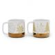 Christmas Mug Ceramic Tea Coffee Mug Electroplated Decal Porcelain Golden White