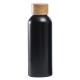 Insulated 500ml Bamboo Lid Stainless Steel Metal Water Bottle Keeping Drink Hot Cold 6-12hrs