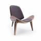Nordic furniture Leather Upholstered Lounge Chair Living Room ash wood wegner shell chair