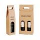 Customize Kraft Paper Handle Gift Box Packaging for Wine Bottle