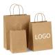 Paper Twist Rope Handle Paper Bags 8 Color Flexo Printing Uncoated Lining