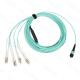 12core Multimode Fiber Optic Patch Cord With MPO LC Connector