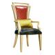 Luxury Wooden Frame Leather Antique Leisure Arm Chair For Living Room Furniture