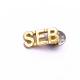 S E B Letters Die Struck Soft Enamel Lapel Pins Brass Material For Souvenir