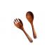 Solid Acacia Wood Cooking Utensil Set Large Salad Spoon And Fork Set