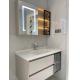 Contemporary Wall-mounted Washroom Cabinet with Built-in Mirror