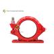 Steel Concrete Pump Pipeline Type 125A Two Hole Pipe Clamp With Seat 001693301A00041