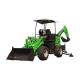 55kw Epa Small Front End Loader Backhoe 0.8m3 Bucket Capacity