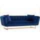 Luxury Furniture Stainless Steel Lounge Sofa For Living Room