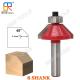 High Performance 45 Degree Chamfer Router Bit for Bevel Edging Wood with 1/4 and 1/2 shank