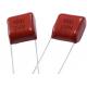 Red 0.01 UF Metallized Polyester Film Capacitor Voltage Proof