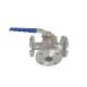 Full Bore SS 3 Way Flanged Ball Valve T / L Port Floating Valve