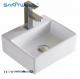 AB8028 White Rectangular Above Counter Basin Bathroom Ceramic Basin for European Market