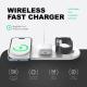 3 In 1 Wireless Phone Charger 5W 7.5W 10W 15W For Charging / 1 X Type C Cable