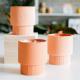 Matte Terracotta Ceramic Candle Jar For Restaurant Hotel Decoration OEM