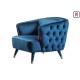 Leisure Sofa Hotel Restaurant Chairs , Wood Frame Hotel Wing Chair With Armrest
