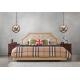 American style Good quality Gery Fabric Upholstered Headboard Queen Bed Leisure Furniture for Big house Bedroom used