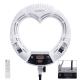 Heart Shaped 18 Inch LED Ring Light 96watt Digital Screen Lash Lamp USB Recharge