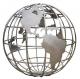 TUV Certified Mirror Polished Stainless Steel Sculpture Big Globe Statue OEM Service