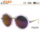 2018 new style round sunglasses with 100% UV protection lens,suitable for men and women