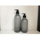 Shampoo 450ml 550ml Grey Frosted Plastic Bottle With Black Pump