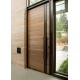 Natural Veneer Interior Wooden Sliding Doors 210cm Sliding Wood Door For Bedroom