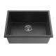 black single bowl under mount composite granite/quartz kitchen sink