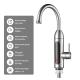 220-230V Fast Heating 304 Stainless Steel Instant Electric Hot Water Tap For Kitchen