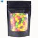 250/500g 1kg Top Food Grade Reusable Flat Bottom Clear Window Snack Packaging k Bag with Tear Zipper