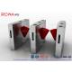 3 Lanes Flap Barrier Gate Flap Automatic Swing Barrier Gate Card Collector For Biometric Access Control