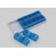 14 Day Pill Organizer , Plastic Medical Pill Box  With Base Tray Square Shaped