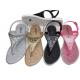 Ladies sequin Comfort Fashion Jelly Sandals Thong Size 36-41 Girls Jelly Shoes TIANO