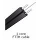 Indoor Outdoor 1 Core FTTH Drop Cable G657A1 G657A2 G652D