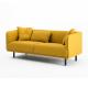 Modern 3 Seater Living Room Sofa Yellow PU Leather Office Sofa Set