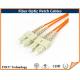 Duplex SC to SC Multimode Fiber Optic Patch Cable Terminated Types For Network