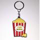 Customized Made Cartoon Popcorn Soft PVC Keychains Rubber Personalized