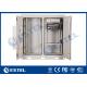 Two Compartments IP65 3 Bays Outdoor Equipment Cabinet