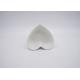 Strong Dolomite Matte White Heart Shaped Ceramic Bowls With Embossed Bead On Rim