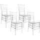 Clear Dining Chairs Crystal Transparent Seat, Modern Dining Chairs, Side Chairs for Wedding Party Event Reception