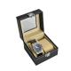 Custom Luxury Leather Watch Box With 2 Slot Plastic Display Window