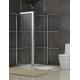 Aluminum Alloy Square Shower Enclosures Swing Pivot Doors Tempered Glass for Home / Hotel
