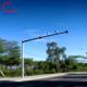 Tapered L Shaped Galvanized Solar CCTV Pole Camera Mounting Extension Q460