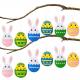 12pcs Colorful Egg Shaped EN71 Felt Easter Decorations