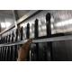 Black powder coated spear top steel picket security fence