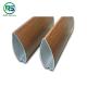 Commercial Roof Linear Aluminium Strip False Ceiling Wood Grain With Bullet Shaped