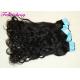 100% Unprocessed Weft Hair Extensions , Black Hair Extensions Natural Water Wave