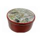 Custom Printed Coffee Tin Can , Round Food Grade Cylinder Tin Box