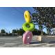 Impressive Painted Modern Abstract Sculpture Colorful For Children Fairground